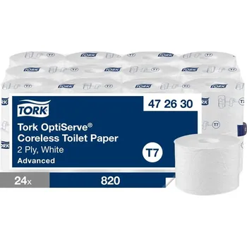 Toaletní papír Tork 472630, jemný bezdutinkový toaletní papír, dvouvrstvý, T7, Advanced