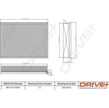 Vzduchový filtr Vzduchový filtr, DP1110.10.0385