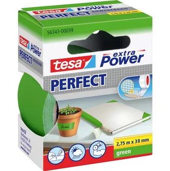 Lepicí páska tesa PERFECT 56343-00039-03 páska se skelným vláknem tesa® Extra Power zelená (d x š) 2.75 m x 38 mm 1 ks