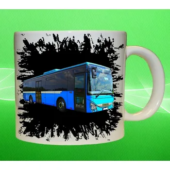 hrnek s autobusem IVECO Crossway LE černý 550 ml