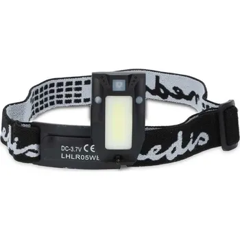 Čelovka NEDIS LED čelovka/ 180 lm/ napájení z baterie/ napájení z USB/ 3.7 V DC/ včetně baterií/ dobíjecí/ černá