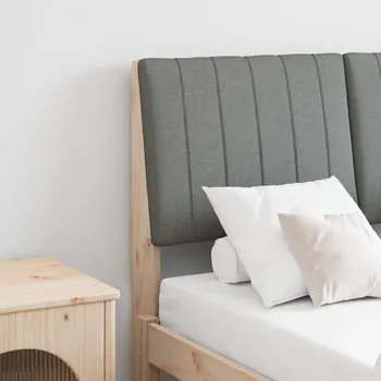 Čalouněné čelo postele Tmavě šedá 120 cm Masivní borové dřevo