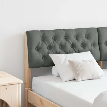 Čalouněné čelo postele Tmavě šedá 160 cm Masivní borové dřevo