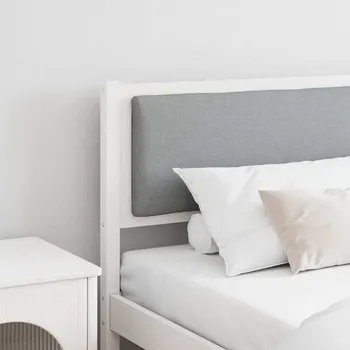 Postel Čelo postele Jiný Bílá 200 cm Masivní borovicové dřevo