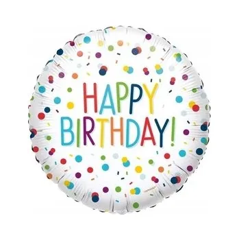 Balónek Fóliový balónek Happy Birthday Narozeninová oslava 43 cm