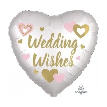 Balónek Fóliový balónek Amscan Wedding Wishes 45 cm