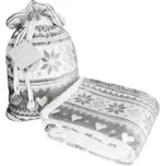 Vánoční deka Saco 001 150x200 cm šedá