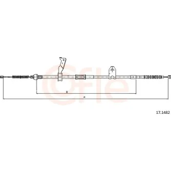 Lanko parkovací brzdy Lanko ruční brzdy COFLE 17.1482