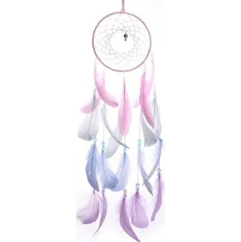 Lapač snů LAPAČ SNŮ MARKAMA RUČNĚ VYROBENÝ PŘÍRODNÍ PEŘÍ 48cm SKVĚLÉ ZPRACOVÁNÍ!