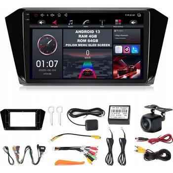 Autorádio AUTORÁDIO S ANDROID 13 PRO VW PASSAT B8 2015-2020, CARPLAY LTE, SIM, AUTOMATICKÁ BT, 4GB/64GB