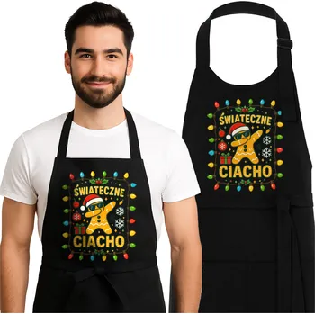 Kuchyňská zástěra KUCHYŇSKÁ ZÁSTĚRA VÁNOČNÍ VÁNOCE VÁNOČNÍ DORT DÁREK