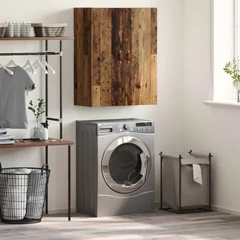 Příborník do zásuvky Nástěnná skříňka Staré dřevo 69,5 x 34 x 90 cm kompozitní dřevo