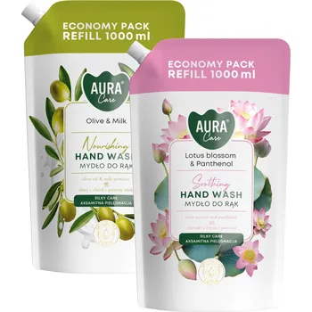 Mýdlo SADA Tekuté mýdlo BISPOL Aura Care 1000ml OLIVA & KVĚT LOTOSU 2 ks