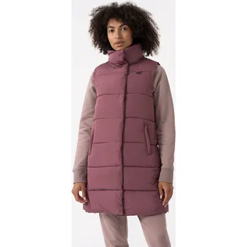 Dámská prodloužená vesta 4F tmavě červená 2697654