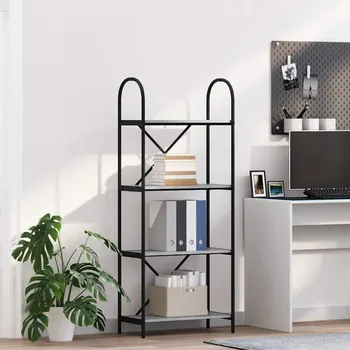 Nábytek Knihovna Šedá Sonoma 60 x 30 x 146 cm Kompozitní dřevo