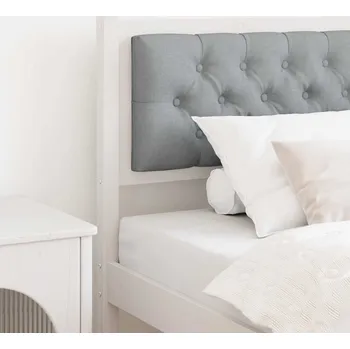 Čelo postele Bílá a světle šedá 90 cm Masivní borovicové dřevo