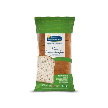 Pečivo Piaceri Mediterranei RUSTIKÁLNÍ BEZLEPKOVÝ KRÁJENÝ CHLÉB (300g) - Pomozte neplýtvat