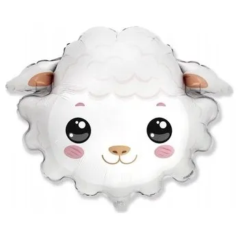 Balónek Fóliový balónek Flexmetal bílá ovečka 58x75 cm