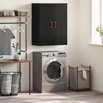 Příborník do zásuvky Nástěnná skříňka Černý dub 69,5 x 34 x 90 cm kompozitní dřevo