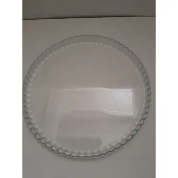 Stylový velký kulatý tác se sklem