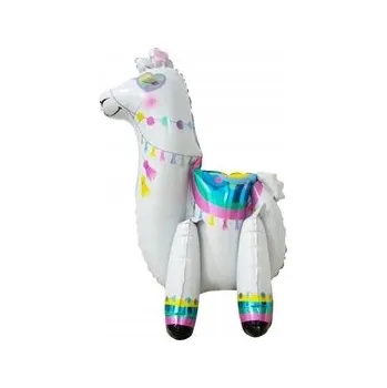 Balónek GoDan Fóliový balónek Llama 65 cm bílá stojící (balónek na vzduch)