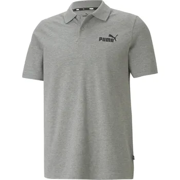 PUMA Essentials Pique Polo Shirt Men PUMA Medium Gray Heather S ŠEDÁ