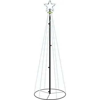 Vánoční světelná dekorace Vánoční stromek kužel 70 x 180 cm 108 LED studená bílá