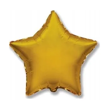 Balónek Fóliový balónek 9" FX - Hvězda (zlatý)