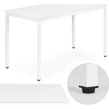 Jídelní stůl MODERNHOME Stůl do kuchyně Jídelna pro 4-5 osob Počítačový stůl 120x60 cm Bílý ModernHome