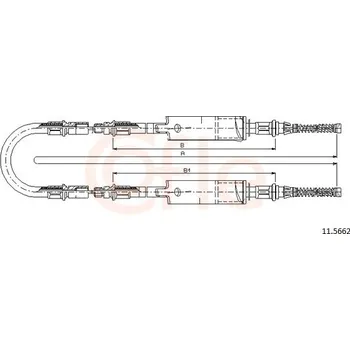 Brzdový systém Lanko ruční brzdy COFLE 11.5662