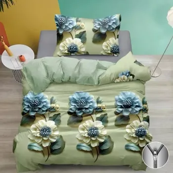 Povlečení NOVINKA 2025! Exkluzivní oboustranné Bavlněné povlečení s 3D efektem 140x200/70x90 cm - PETRONELA