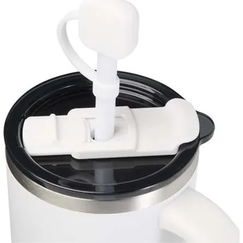 Silikonový kryt na brčko Sip - Bílá