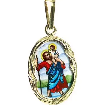 Přívěsek Aljančič Svatý Kryštof medailon 436R zlato