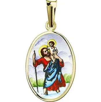 Přívěsek Aljančič Svatý Kryštof madonka 436H zlato