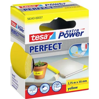 Lepicí páska tesa PERFECT 56343-00037-03 páska se skelným vláknem tesa® Extra Power žlutá (d x š) 2.75 m x 38 mm 1 ks