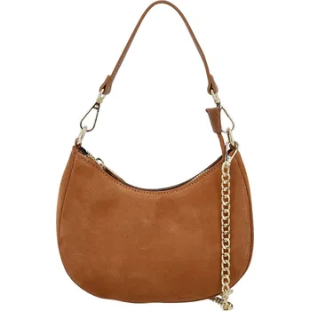 Kabelka Stylová dámská kožená kabelka na rameno Kilix, koňaková