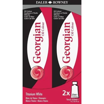 Olejová barva Daler Rowney Georgian Sada olejových barev Titanium White 2 x 225 ml