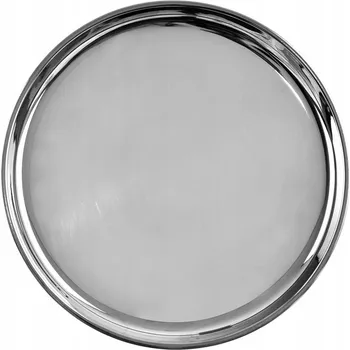 Ocelový tác kuchyňský talíř podnos servírovací kulatý 21 cm