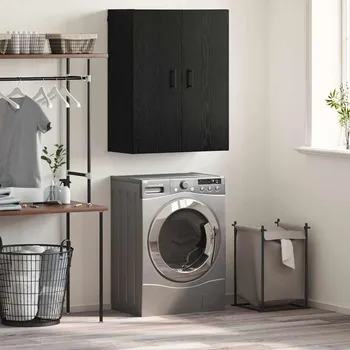 Nástěnná skříňka Černý dub 69.5 x 34 x 90 cm Kompozitní dřevo