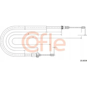 Lanko parkovací brzdy Cofle 10.6034 Lanko ruční brzdy