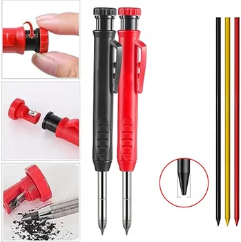 Grafitová tužka TENKÁ AUTOMATICKÁ TUŽKA ZNAČKOVAČ PRO STAVEBNÍKY TRUHLÁŘE S OŘEZÁVÁTKEM