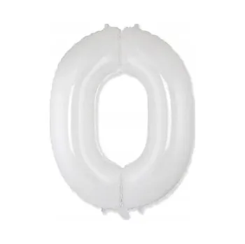 Balónek Fóliový balónek Flexmetal číslice 0 bílý