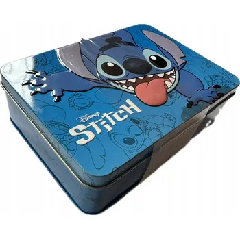 Svačinový box Disney STITCH Box na svačinu + Jedlé papírky + Tetování Plechovka Dárek Vánoce