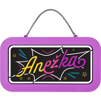 Party dekorace Neonová cedulka se jménem - Anežka