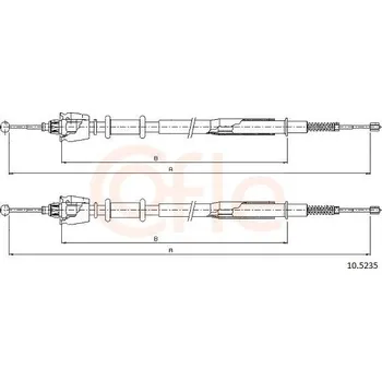 Brzdový systém Tažné lanko, parkovací brzda COFLE CFE10.5235