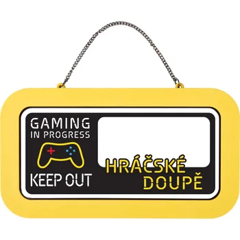 Party dekorace Neonová cedulka bez jména - Hráčské doupě