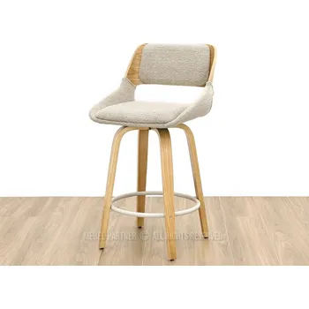 Barová židle Otočná barová židle ZULFA - dub / béžová