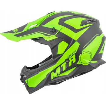Helma na motorku MTR Motokrosová / Enduro helma X6B Evo matná černo-zelená S (55-56cm)