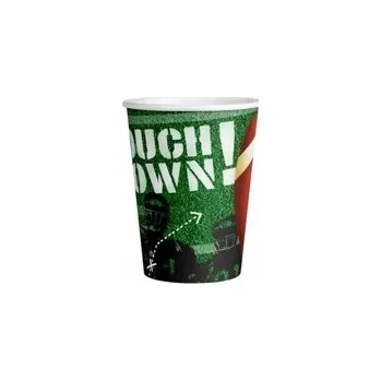 Jednorázové nádobí Papírové Kelímky Touch down!, 250 ml, 8 ks