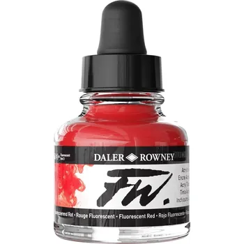 Daler Rowney FW Akrylový tuš Fluorescent Red 29,5 ml 1 ks